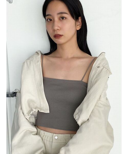 EMODA(エモダ)の「ボックスキャミソール(キャミソール・レディース・ホワイト/グレー/ブラック/グリーン/シルバー/その他・FREE)」の4枚目の写真