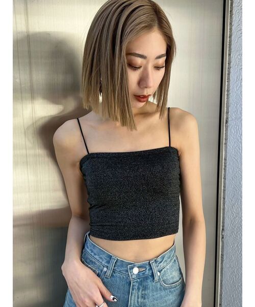 EMODA(エモダ)の「ボックスキャミソール(キャミソール・レディース・ホワイト/グレー/ブラック/グリーン/シルバー/その他・FREE)」の8枚目の写真