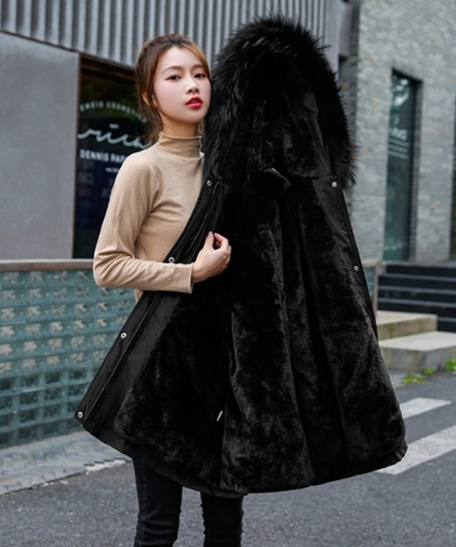 Miniministore(ミニミニストア)の「フード付き ジャケット 裏ボアレディース(その他アウター・レディース・ベージュ/ミント/ブラック/アイボリー/ライトブラウン・FREE)」の8枚目の写真