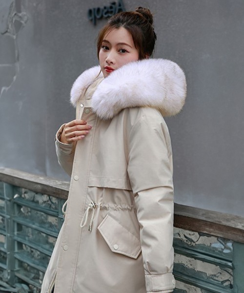 Miniministore(ミニミニストア)の「フード付き ジャケット 裏ボアレディース(その他アウター・レディース・ベージュ/ミント/ブラック/アイボリー/ライトブラウン・FREE)」の11枚目の写真