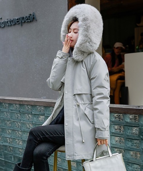 Miniministore(ミニミニストア)の「フード付き ジャケット 裏ボアレディース(その他アウター・レディース・ベージュ/ミント/ブラック/アイボリー/ライトブラウン・FREE)」の16枚目の写真