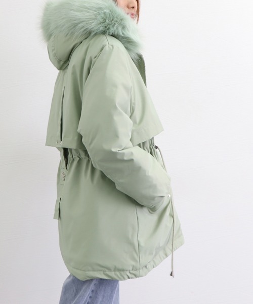 Miniministore(ミニミニストア)の「フード付き ジャケット 裏ボアレディース(その他アウター・レディース・ベージュ/ミント/ブラック/アイボリー/ライトブラウン・FREE)」の21枚目の写真