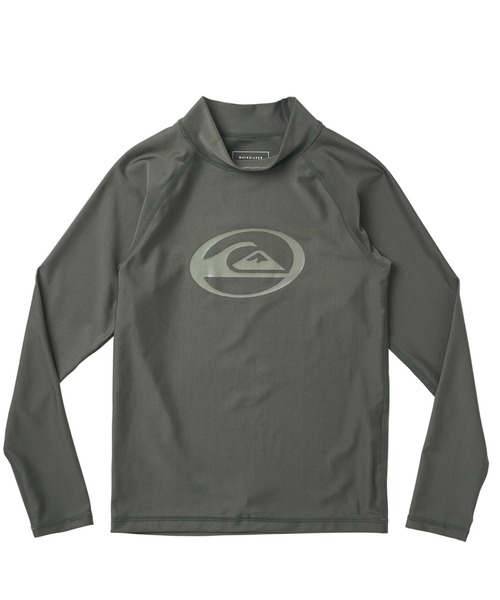 Quiksilver（クイックシルバー）の「SATURN LR YOUTH/クイックシルバーキッズ長袖ワンポイントロゴラッシュガード(水着)（ラッシュガード・キッズ・ホワイト/ブラック系その他/ブラック/カーキ・110/120/130/140/160/150）」の4枚目の写真