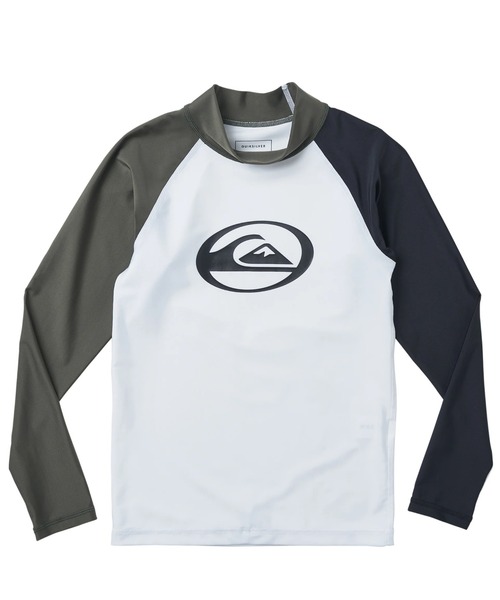 Quiksilver（クイックシルバー）の「SATURN LR YOUTH/クイックシルバーキッズ長袖ワンポイントロゴラッシュガード(水着)（ラッシュガード・キッズ・ホワイト/ブラック系その他/ブラック/カーキ・110/120/130/140/160/150）」の12枚目の写真