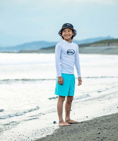 Quiksilver（クイックシルバー）の「SATURN LR YOUTH/クイックシルバーキッズ長袖ワンポイントロゴラッシュガード(水着)（ラッシュガード・キッズ・ホワイト/ブラック系その他/ブラック/カーキ・110/120/130/140/160/150）」の8枚目の写真