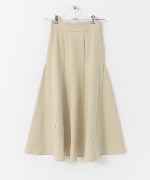 HEYUMM（ヘユム）の「ハイウエストセミフレアスカート（スカート・レディース・チャコールグレー/ベージュ/アイボリー・MEDIUM/SMALL）」の6枚目の写真