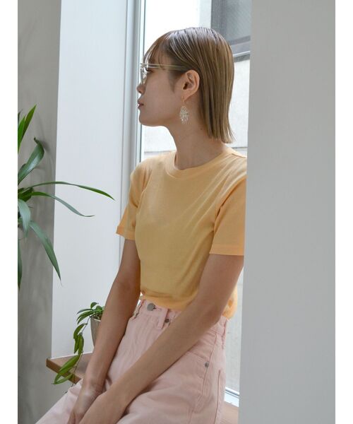 Ungrid（アングリッド）の「シアーフィットTee（Tシャツ/カットソー・レディース・ブルー/グリーン/オレンジ/オフホワイト・FREE）」の17枚目の写真