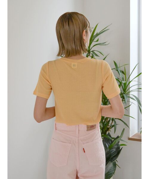 Ungrid（アングリッド）の「シアーフィットTee（Tシャツ/カットソー・レディース・ブルー/グリーン/オレンジ/オフホワイト・FREE）」の18枚目の写真