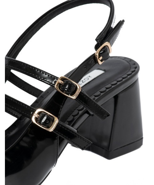 R&E（アールアンドイー）の「【REZOY】Wベルトバックストラップスクエアトゥパンプス（パンプス・レディース・アイボリー/ブラック/シルバー/Black/シルバー系・22.5cm/23cm/23.5cm/24cm/24.5cm/22cm）」の22枚目の写真