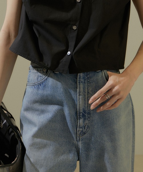 SALON adam et rope'(サロン アダム エ ロペ)の「【WEB限定】パフスリーブコンパクトブラウス/フリルカラー/24SS(シャツ/ブラウス・レディース・ホワイト/ブラック/サックスブルー・FREE)」の12枚目の写真