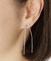 flower | チェーンリボンピアス(ピアス（片耳用）)