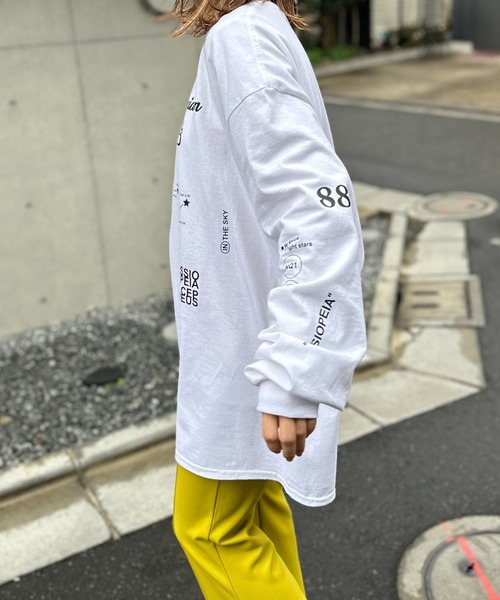 mi via loca（ミヴィアロカ）の「GILDAN カシオペアロゴロンT 【PT NO. MVL029 ※2A】（Tシャツ/カットソー・レディース・ピンク/ブラック/オフホワイト/ベージュ・X-LARGE/MEDIUM）」の5枚目の写真