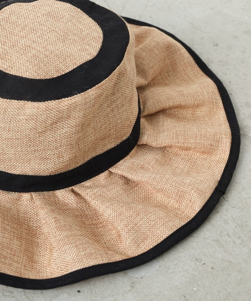 CIAOPANIC TYPY（チャオパニックティピー）の「ジュートフリルハット（ハット・レディース・ブラック/オフホワイト/ベージュ・ONE SIZE）」の14枚目の写真