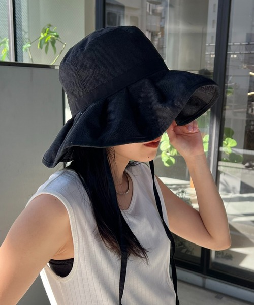 CIAOPANIC TYPY（チャオパニックティピー）の「ジュートフリルハット（ハット・レディース・ブラック/オフホワイト/ベージュ・ONE SIZE）」の9枚目の写真