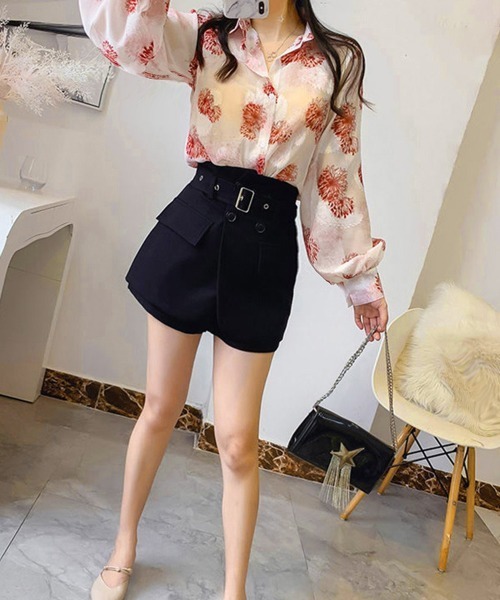 Miniministore（ミニミニストア）の「シャツブラウス 花柄 シアーブラウス長袖（シャツ/ブラウス・レディース・F/C/D/E/A/B・FREE）」の7枚目の写真