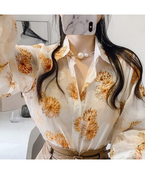 Miniministore（ミニミニストア）の「シャツブラウス 花柄 シアーブラウス長袖（シャツ/ブラウス・レディース・F/C/D/E/A/B・FREE）」の8枚目の写真