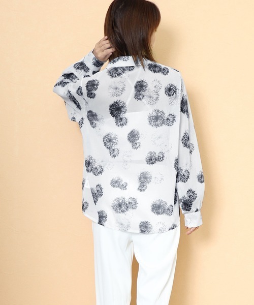 Miniministore（ミニミニストア）の「シャツブラウス 花柄 シアーブラウス長袖（シャツ/ブラウス・レディース・F/C/D/E/A/B・FREE）」の18枚目の写真