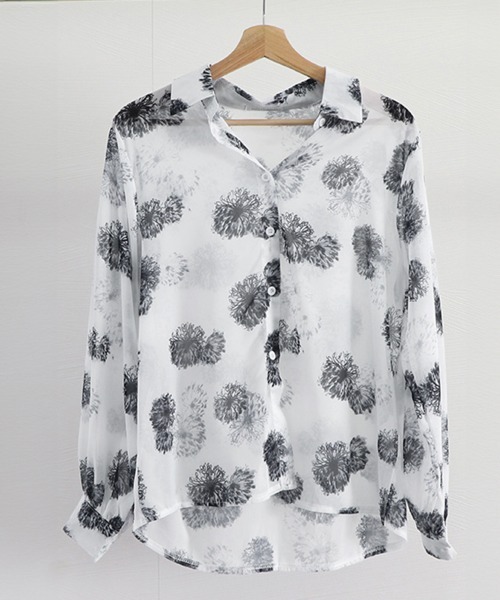Miniministore（ミニミニストア）の「シャツブラウス 花柄 シアーブラウス長袖（シャツ/ブラウス・レディース・F/C/D/E/A/B・FREE）」の19枚目の写真