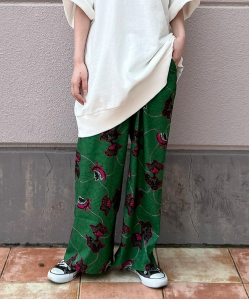 RODEO CROWNS WIDE BOWL（ロデオクラウンズワイドボウル）の「アソートパターンリラックスパンツ（その他パンツ・レディース・ベージュ系その他/グリーン系その他/オレンジ系その他/ブラック系その他・FREE）」の3枚目の写真