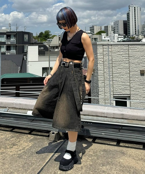 PAGEBOY（ページボーイ）の「Vネックショートノースリーブニット（ニット/セーター・レディース・グレー/カーキ/ブラック・FREE）」の5枚目の写真