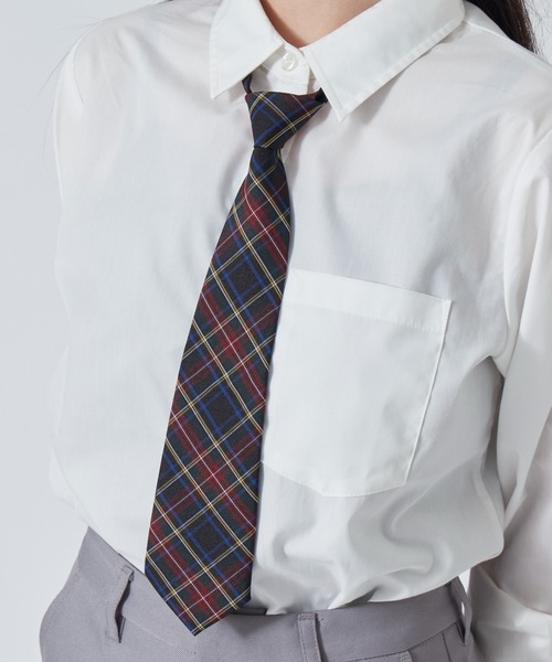 WEGO（ウィゴー）の「WEGO/チェックスクールネクタイ（ネクタイ・レディース・ブルー系その他3/ブラック系その他2/ホワイト系その他2/レッド系その他3/グレー系その他2/ブルー系その他2/その他1/レッド系その他2/ブラック系その他3・FREE）」の9枚目の写真