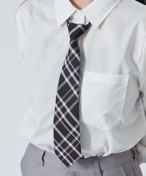 WEGO（ウィゴー）の「WEGO/チェックスクールネクタイ（ネクタイ・レディース・ブルー系その他3/ブラック系その他2/ホワイト系その他2/レッド系その他3/グレー系その他2/ブルー系その他2/その他1/レッド系その他2/ブラック系その他3・FREE）」の4枚目の写真