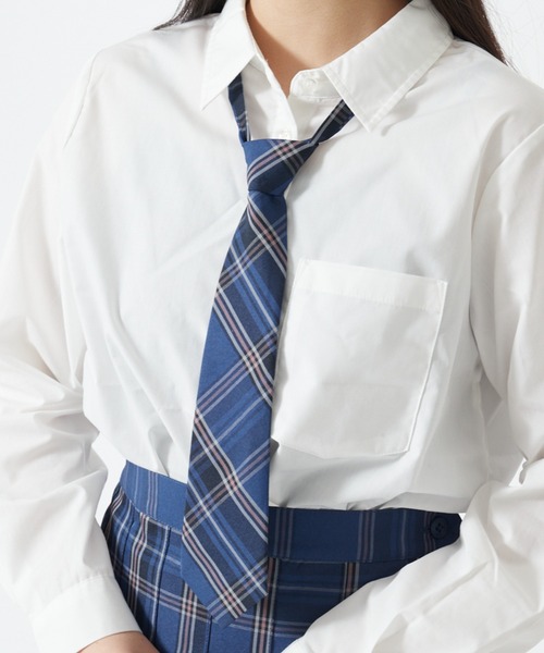 WEGO（ウィゴー）の「WEGO/チェックスクールネクタイ（ネクタイ・レディース・ブルー系その他3/ブラック系その他2/ホワイト系その他2/レッド系その他3/グレー系その他2/ブルー系その他2/その他1/レッド系その他2/ブラック系その他3・FREE）」の7枚目の写真