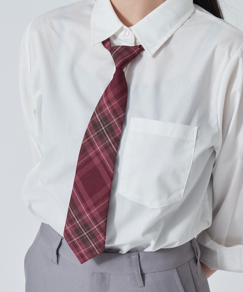 WEGO（ウィゴー）の「WEGO/チェックスクールネクタイ（ネクタイ・レディース・ブルー系その他3/ブラック系その他2/ホワイト系その他2/レッド系その他3/グレー系その他2/ブルー系その他2/その他1/レッド系その他2/ブラック系その他3・FREE）」の8枚目の写真