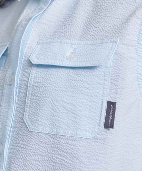 Eddie Bauer(エディーバウアー)の「ダブルポケット スリーブレス シャツ(シャツ/ブラウス・レディース・ブラック/アイボリー/サックスブルー・M/S/XL/L)」の8枚目の写真