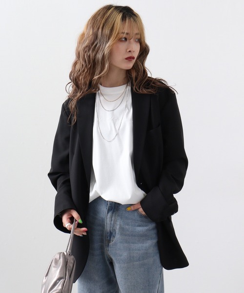 EGLANTINE(エグランティーヌ)の「Eglantine 刺繍ロゴカットソー(Tシャツ/カットソー・レディース・オフホワイト/エメラルド/ブラック・40)」の1枚目の写真