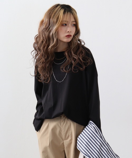 EGLANTINE(エグランティーヌ)の「Eglantine 刺繍ロゴカットソー(Tシャツ/カットソー・レディース・オフホワイト/エメラルド/ブラック・40)」の21枚目の写真