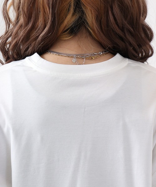 EGLANTINE(エグランティーヌ)の「Eglantine 刺繍ロゴカットソー(Tシャツ/カットソー・レディース・オフホワイト/エメラルド/ブラック・40)」の10枚目の写真