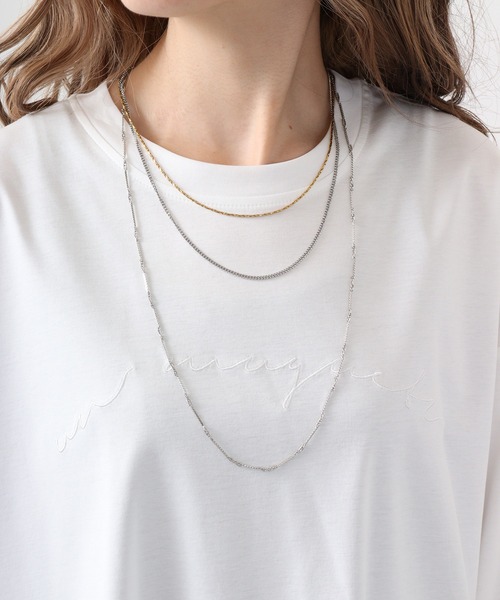 EGLANTINE(エグランティーヌ)の「Eglantine 刺繍ロゴカットソー(Tシャツ/カットソー・レディース・オフホワイト/エメラルド/ブラック・40)」の9枚目の写真