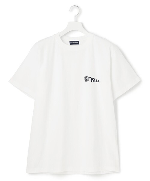 J.PRESS YORK STREET(ジェイプレスヨークストリート)の「【UNISEX】YALEペナント Tシャツ(Tシャツ/カットソー・メンズ・ネイビー系/ホワイト系/ライトグレー系/ダルブルー系・SMALL/MEDIUM/LARGE)」の2枚目の写真