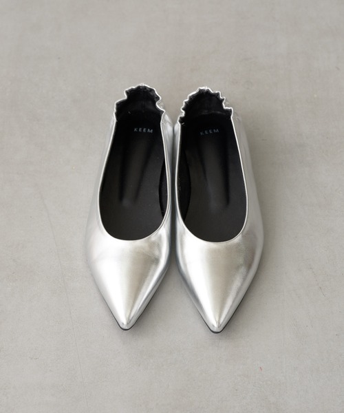 Lui's(ルイス)の「ポインテッドトゥフラットシューズ(パンプス・レディース・ブラック/シルバー・23.5/24.5)」の9枚目の写真