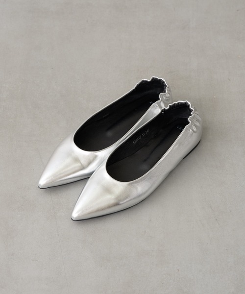 Lui's(ルイス)の「ポインテッドトゥフラットシューズ(パンプス・レディース・ブラック/シルバー・23.5/24.5)」の14枚目の写真