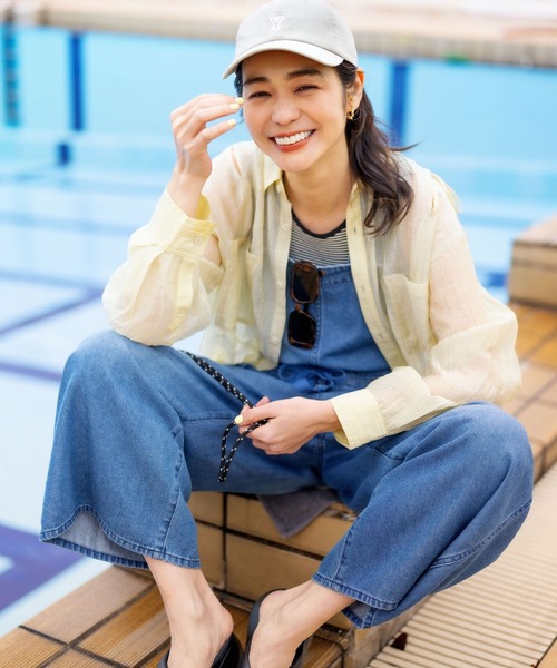 niko and...（ニコアンド）の「スリットシアーBIGシャツ（シャツ/ブラウス・レディース・チャコール/アイボリー/ピンク/イエロー・FREE）」の3枚目の写真