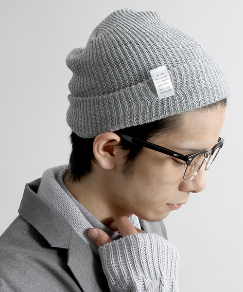 WEGO(ウィゴー)の「WEGO/カラーニットキャップ(ニットキャップ/ビーニー・メンズ・ネイビー/ブラック/カーキ/ワイン/グレー/ブルー/ホワイト/レッド/ブラウン/杢グレー・FREE)」の4枚目の写真