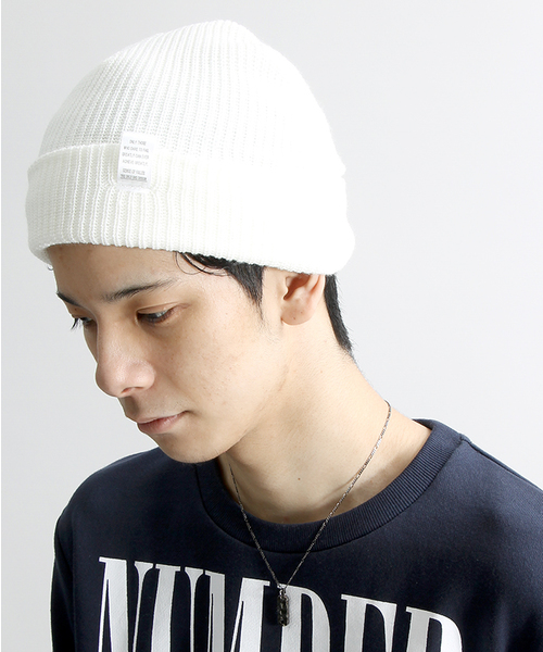 WEGO（ウィゴー）の「◆WEGO/カラーニットキャップ（ニットキャップ/ビーニー・メンズ・ブラック/ホワイト/グレー/カーキ/ネイビー/レッド/ワイン/ブルー/ブラウン・FREE）」の2枚目の写真