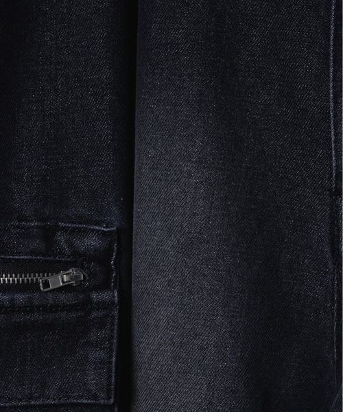 KUUUPY（クーピー）の「Double Pocket Cargo Denim Pants - ダブルポケットカーゴデニムパンツ（カーゴパンツ・メンズ・ブラック/ネイビー・LARGE/MEDIUM/SMALL）」の7枚目の写真