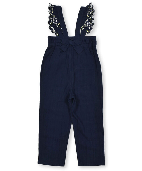 SLAP SLIP（スラップスリップ）の「肩紐フリルリボン付きサロペット(80~140cm)（つなぎ/オールインワン・キッズ・ブルー/ネイビー・130cm/140cm/80ｃｍ/90cm/110cm/100cm/120cm）」の6枚目の写真