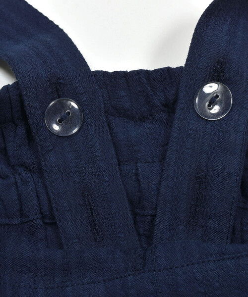 SLAP SLIP（スラップスリップ）の「肩紐フリルリボン付きサロペット(80~140cm)（つなぎ/オールインワン・キッズ・ブルー/ネイビー・130cm/140cm/80ｃｍ/90cm/110cm/100cm/120cm）」の11枚目の写真