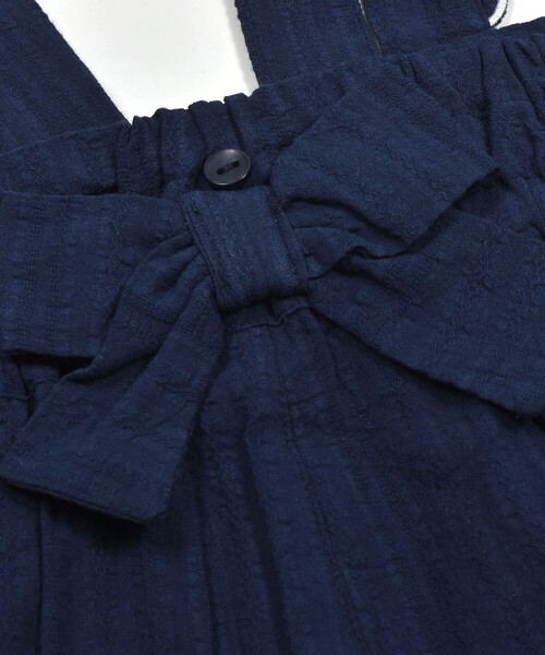 SLAP SLIP（スラップスリップ）の「肩紐フリルリボン付きサロペット(80~140cm)（つなぎ/オールインワン・キッズ・ブルー/ネイビー・130cm/140cm/80ｃｍ/90cm/110cm/100cm/120cm）」の12枚目の写真