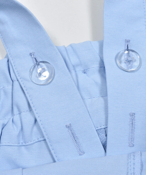 SLAP SLIP（スラップスリップ）の「肩紐フリルリボン付きサロペット(80~140cm)（つなぎ/オールインワン・キッズ・ブルー/ネイビー・130cm/140cm/80ｃｍ/90cm/110cm/100cm/120cm）」の18枚目の写真