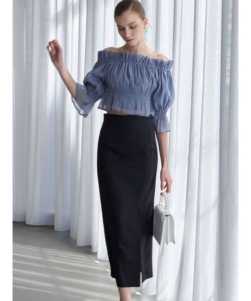 MERCURYDUO(マーキュリーデュオ)の「2WAYオフショルシャーリングブラウス(シャツ/ブラウス・レディース・アイボリー/ブラック/ブルー/ラベンダー・FREE)」の18枚目の写真