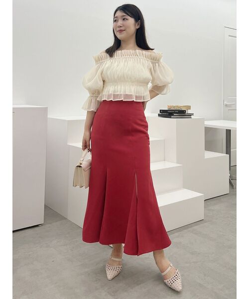 MERCURYDUO(マーキュリーデュオ)の「2WAYオフショルシャーリングブラウス(シャツ/ブラウス・レディース・アイボリー/ブラック/ブルー/ラベンダー・FREE)」の9枚目の写真