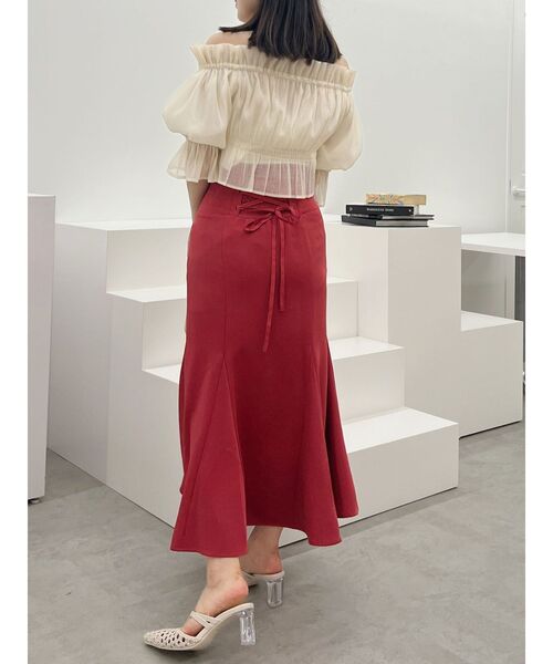 MERCURYDUO(マーキュリーデュオ)の「2WAYオフショルシャーリングブラウス(シャツ/ブラウス・レディース・アイボリー/ブラック/ブルー/ラベンダー・FREE)」の7枚目の写真