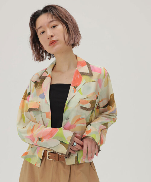 SLOBE citron.(スローブシトロン)の「SLOBE citron. EDEN オープンカラーシャツ(シャツ/ブラウス・レディース・その他2・FREE)」の9枚目の写真