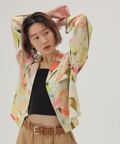 SLOBE citron.(スローブシトロン)の「SLOBE citron. EDEN オープンカラーシャツ(シャツ/ブラウス・レディース・その他2・FREE)」の10枚目の写真