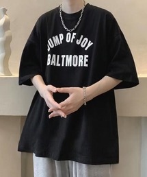ビッグシルエット ロゴデザインプリント 半袖Tシャツ
